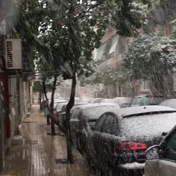 Heavy snowfall in Greece,