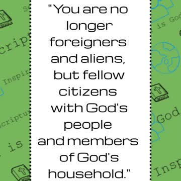 #shorts #verseoftheday #scripture #ytshorts #bibleverse Ephesians 2:19