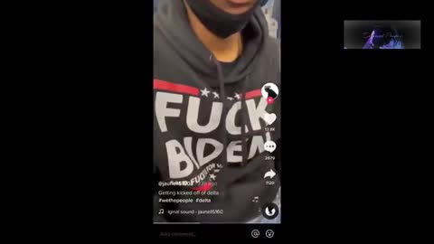 DELTA AIRLINES TELLs PASSENGER HE MUST TAKE OFF HIS FUCK BIDEN HOODIE