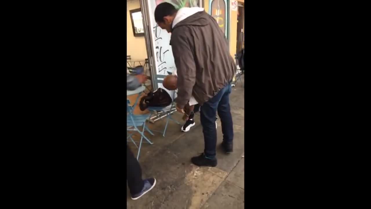 French Street fight in Venice. Los Angeles.