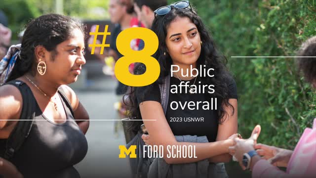 Ford School ranked #1 in social policy and top graduate program for public affairs