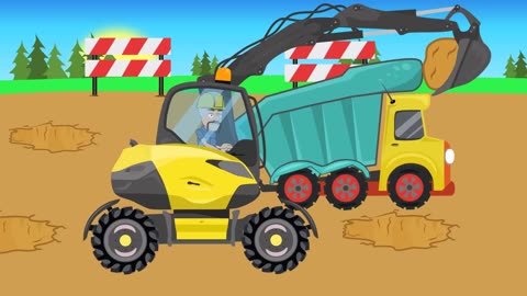 Farm work - Combine Harvester and Tractor They work hard | Fairy tale about Farmers