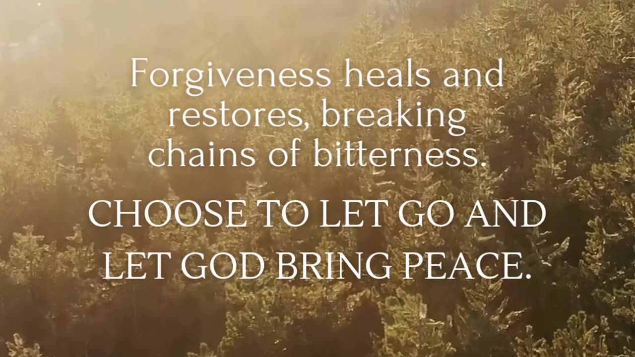 Forgiveness is a gift that brings healing to our lives and relationships.