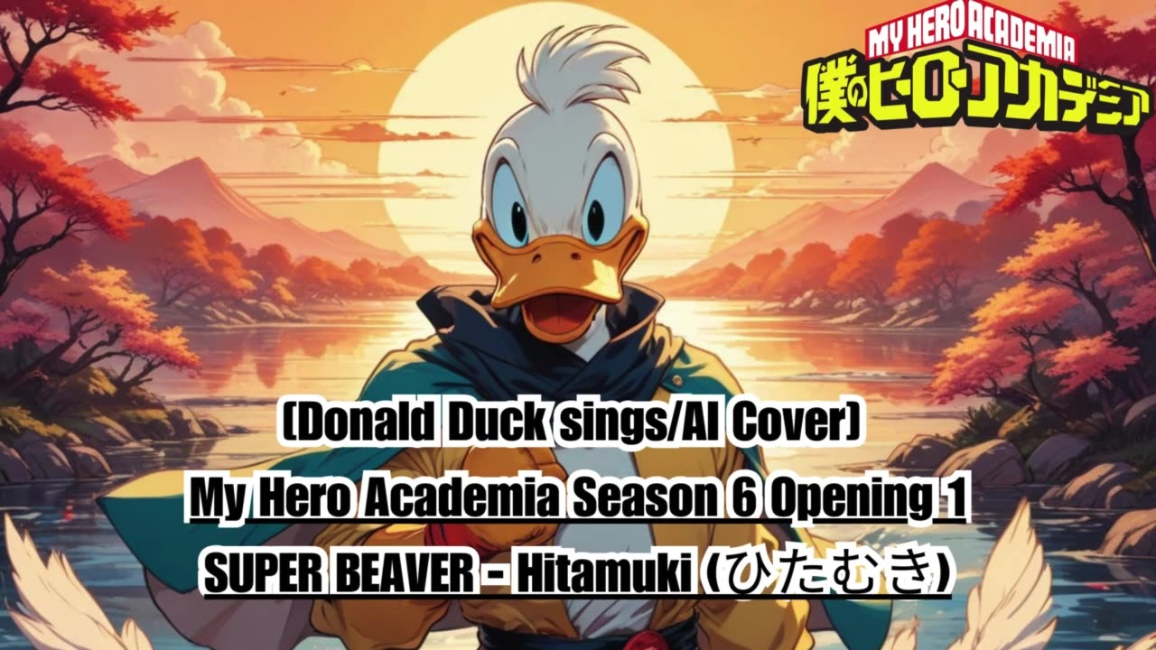 [Donald Duck sings/AI Cover] My Hero Academia Season 6 Opening 1 SUPER BEAVER - Hitamuki (ひ