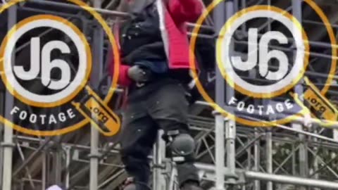 New J6 footage of man firing gun at the Capitol (See video description to find full video)