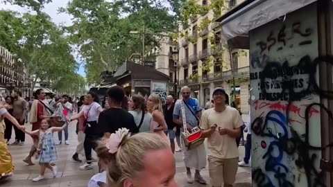 Harinam Sankirtan in Barcelona, Spain June 2024