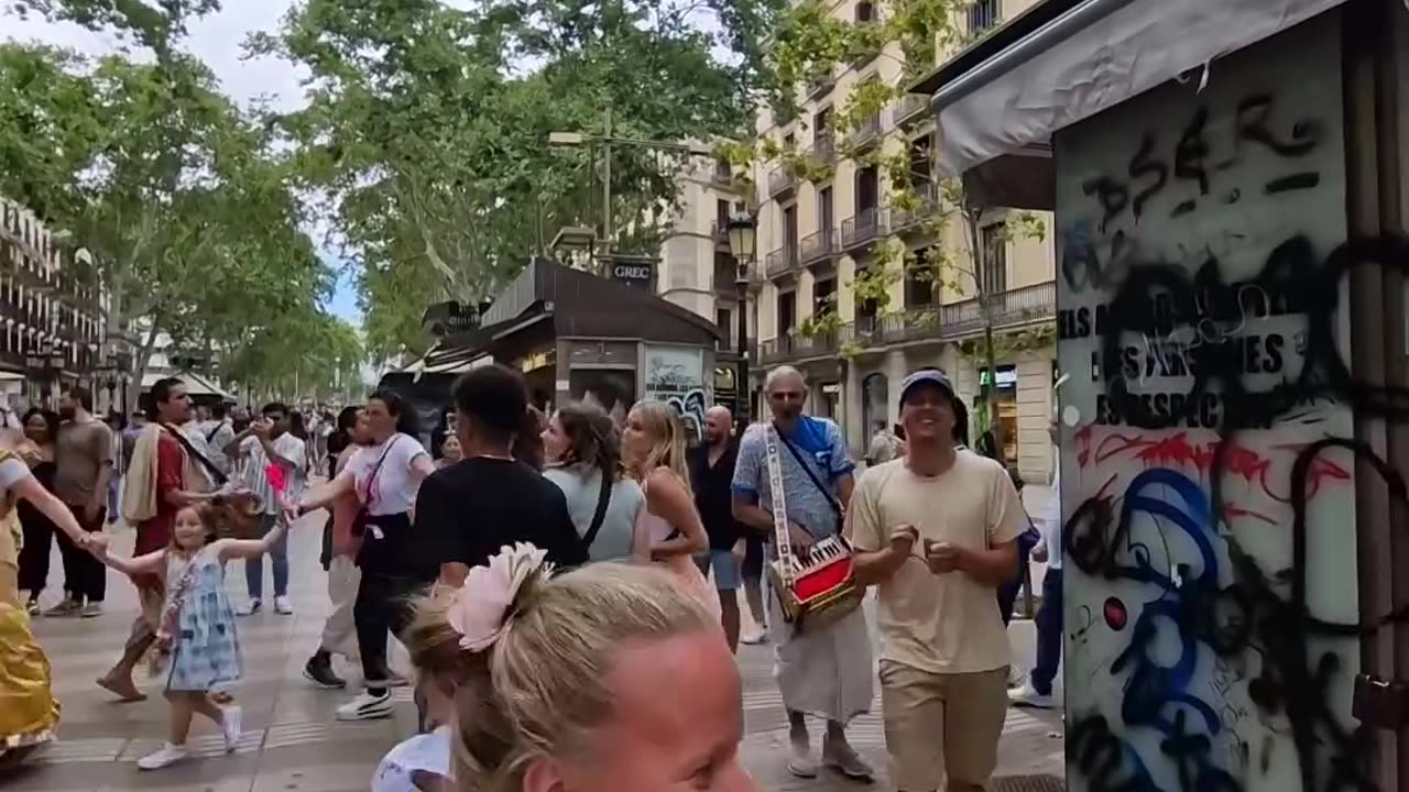 Harinam Sankirtan in Barcelona, Spain June 2024