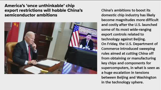 America’s will hobble China’s semiconductor ambitions