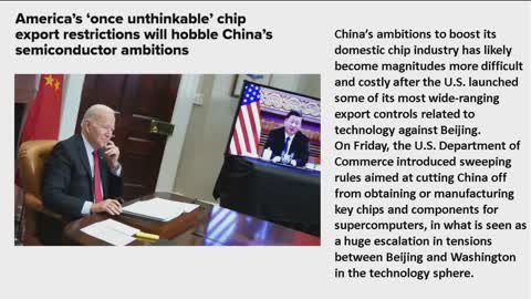 America’s will hobble China’s semiconductor ambitions