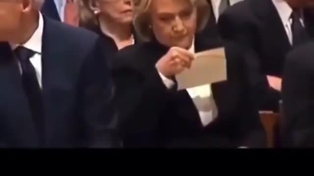 Envelopes at Bush funeral opened reactions from the demonic recipients.