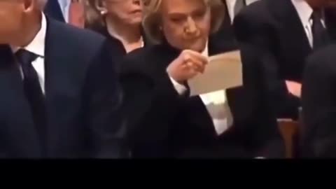 Envelopes at Bush funeral opened reactions from the demonic recipients.