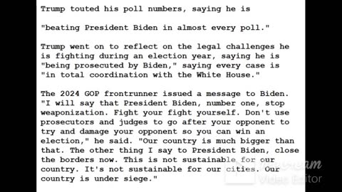 24-0304 - Trump After SCOTUS Ruling to Biden - Fight Your Own Fight Yourself!