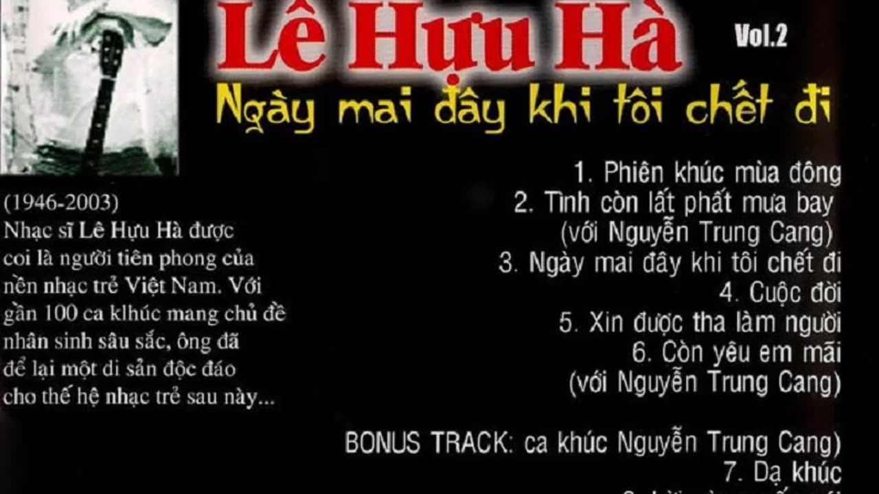 Ngày Mai Khi Tôi Chết Đi - Tình Khúc Lê Hựu Hà - Vũ Khanh