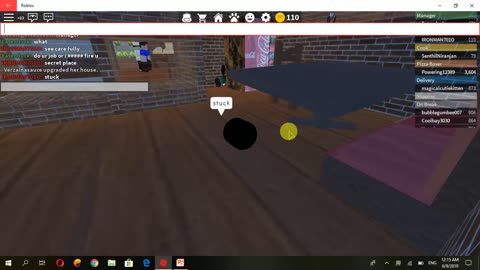 Secret place at Roblox work at a pizza place