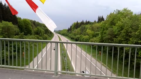 Brückenaktion am 16.05.24 auf der A7