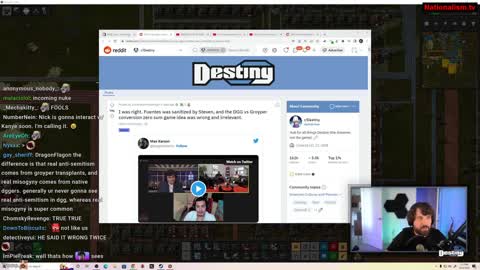 Destiny talking about Nick Fuentes bridge (October 22, 2022)