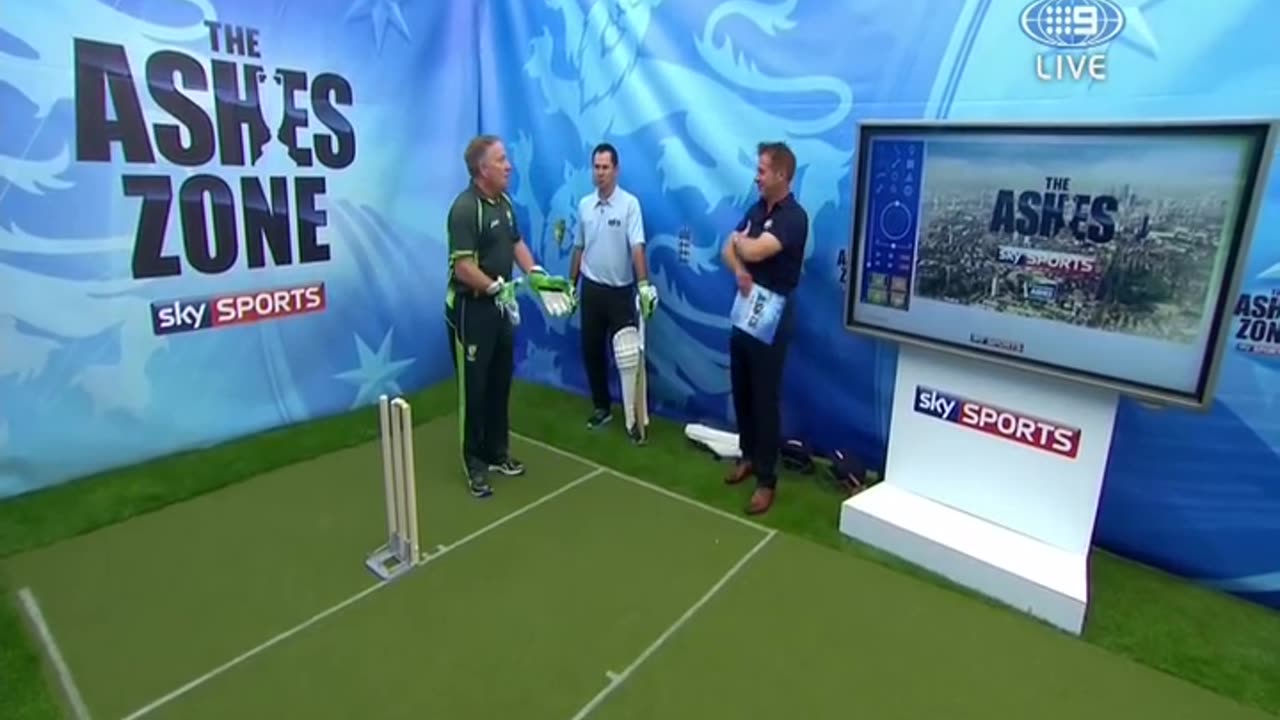 Warney bowling & Healy wicket keeping 2015 Ashes Edgbaston, Birmingham, England