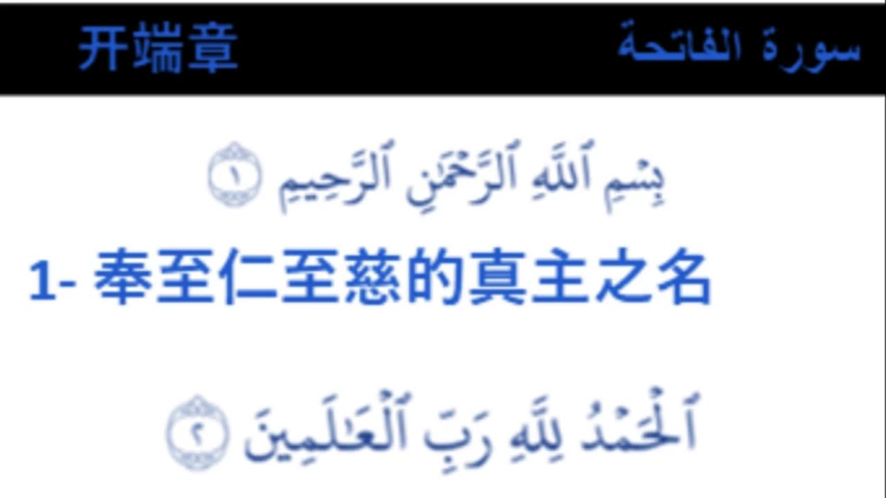 Translation of the meanings of the Holy Qur’an in Chinese