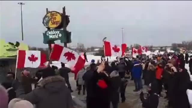 Massive Trucker Convoy On The Way To Ottawa