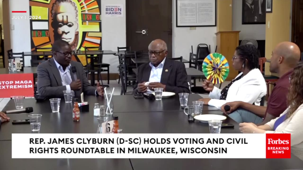 Jim Clyburn Holds A Voting And Civil Rights Roundtable In Milwaukee, Wisconsin