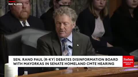 Rand Paul absolutely destroys disinformation board