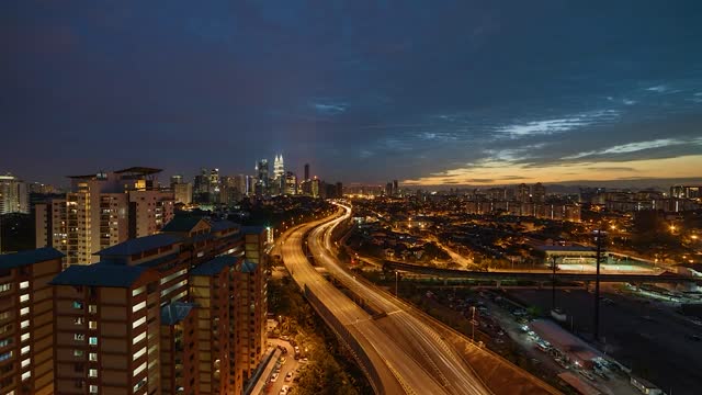 Time Lapse Day to Night City