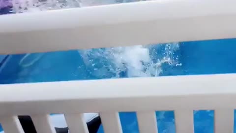 Guy sends it into pool