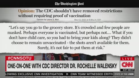 CDC Director: Young Kids To Still Wear Facemasks Around Unvaccinated People
