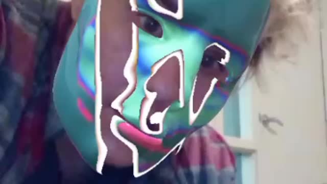 Glitch wave mask sneaking a bong.. weed head pot head stoner of course!!!