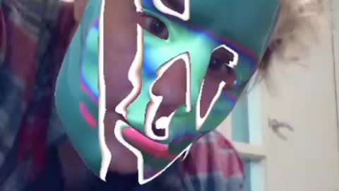 Glitch wave mask sneaking a bong.. weed head pot head stoner of course!!!