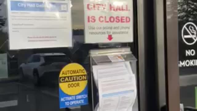 City Hall is closed in Kirkland, Washington