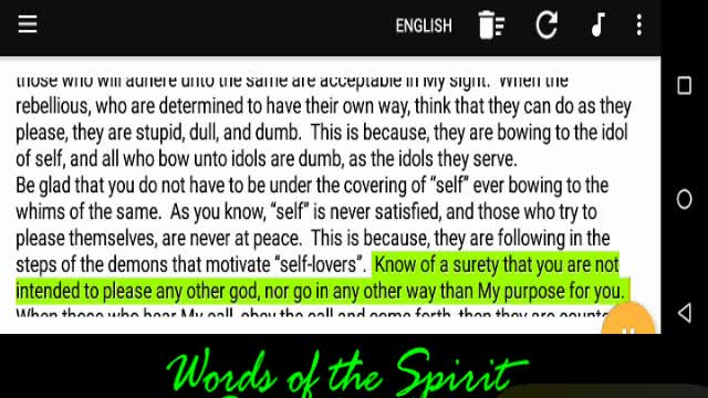 Words of the Spirit. Sept 11 2022