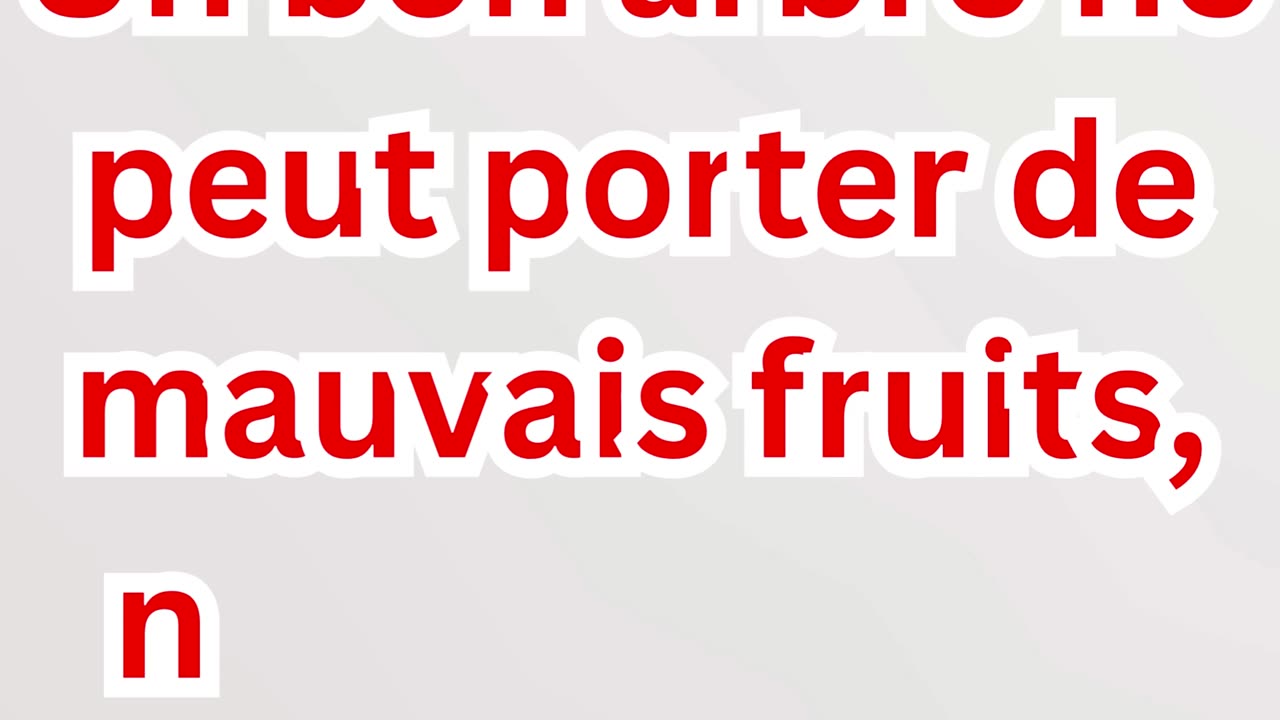 "Un bon arbre ne peut porter de mauvais fruits" Matthieu 7:18.#shorts #youtube #yt #shortsvideo