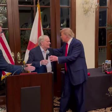 USA : President Donald Trump and Jack Nicklaus at the Champions Dinner!