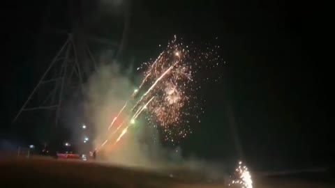 Fireworks rain