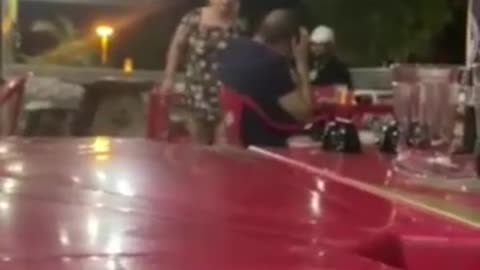 Wife punches her man for being in a pub