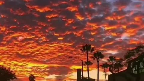 Beautiful sunset glow