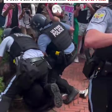 Violent anti Israel terrorists fight with police