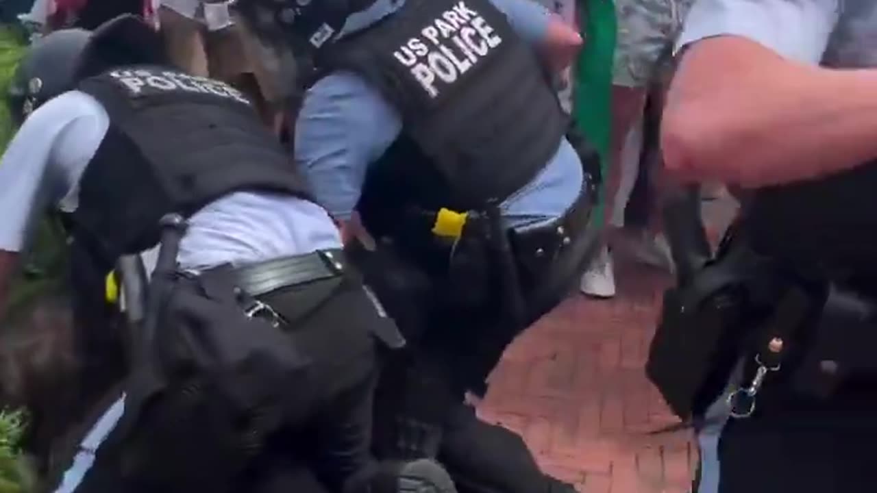 Violent anti Israel terrorists fight with police