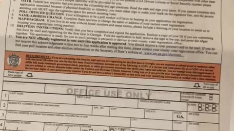 UNrequested Voter Registration Form