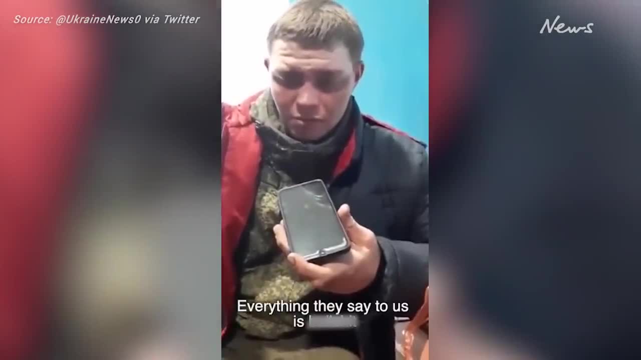 Captured Russian Soldier weeps saying "they don't pick up the corpses"