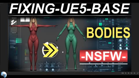 Raw Base-Body to Unreal5 Preparation Tutorial (NSFW)