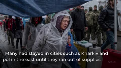 Ukrainians at the border, in tears, said they held on until they had no choice but to go