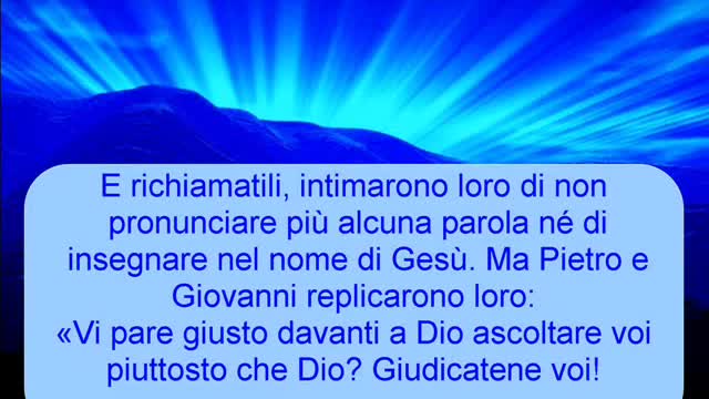 ATTI DEGLI APOSTOLI Cap 3 e 4 Non vi è sotto il cielo altro nome dato agli uomini in virtù del quale possano essere salvati Festa del Santissimo. Nome di Gesù Domenica 2 Gennaio 2022 Atti degli apostoli 4:12