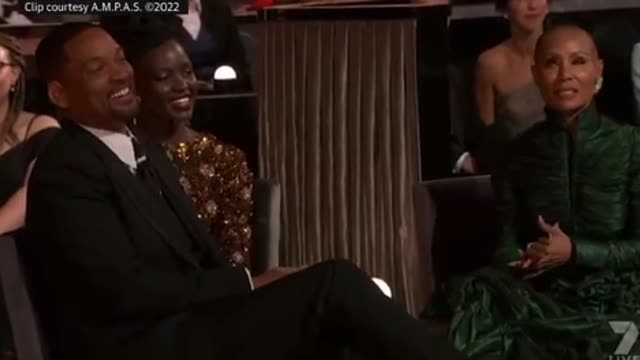 Will smith slaps Chris rock at the oscars after joke at wife jada Pinkett smith’s