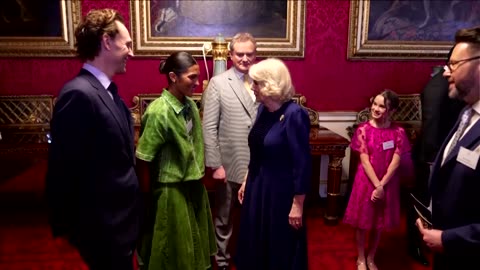 Queen Camilla hosts children’s writing contest reception