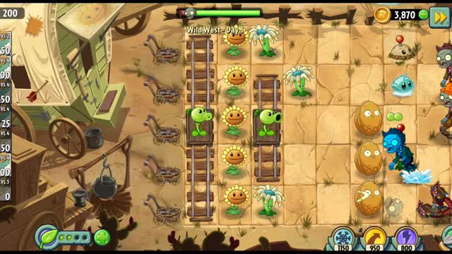 Plants vs Zombies 2 Wild West Day 1