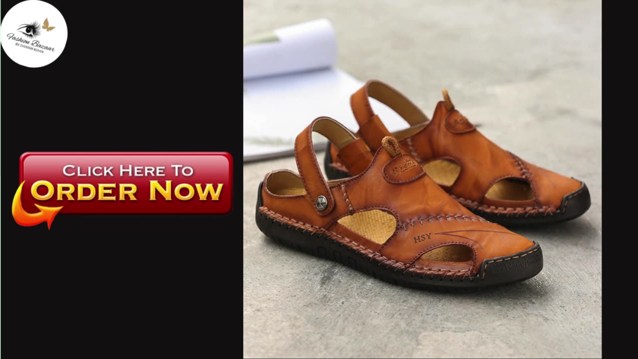 Men's Summer Leather Sandals Comfortable | #AliExpress #Amazon