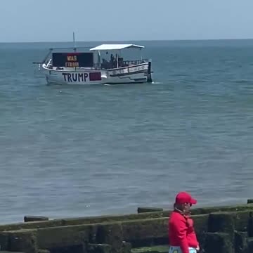Trump boat is trolling Rehoboth Beach in Delaware where Biden has a home..