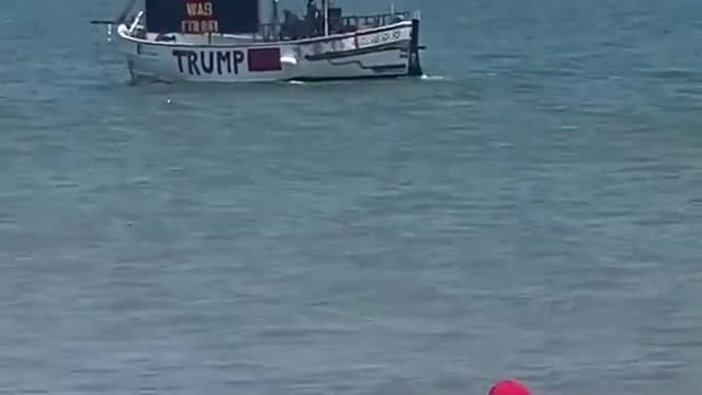 Trump boat is trolling Rehoboth Beach in Delaware where Biden has a home..